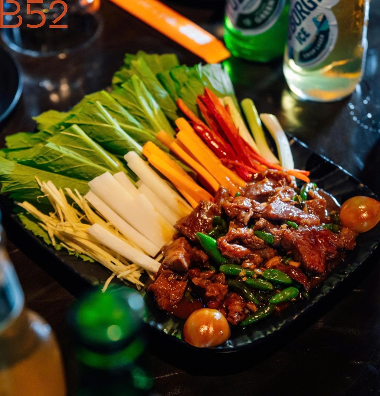  Bò Cuộn Cải Xanh
